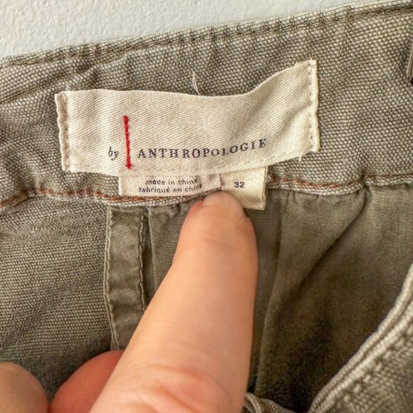 Anthropologie Olive Green Liza Utility Shorts - Picture 6 of 11